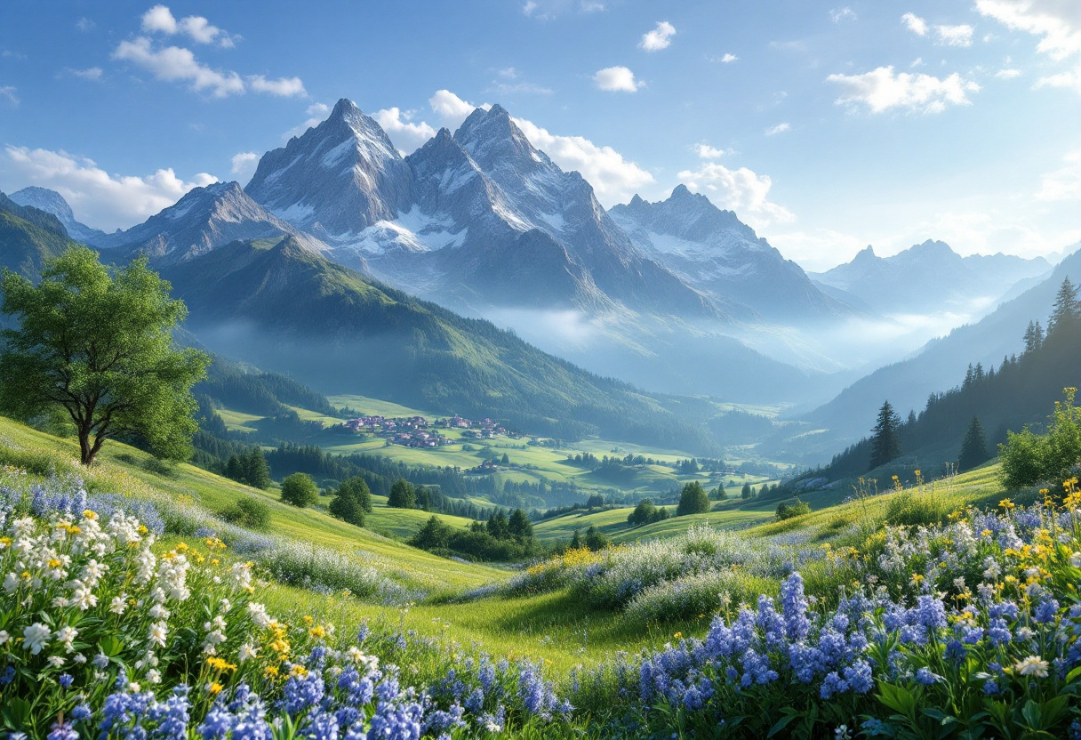 Cerejeiras em Flor na Suíça: Trilhas Entre Vinhedos e Lagos Alpinos