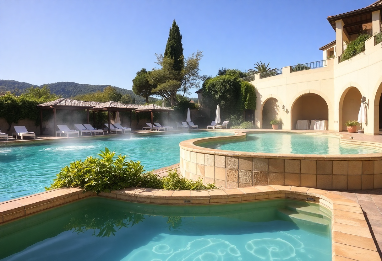 Piscinas termais do resort Terme di Saturnia, opção de bilhete sozinho a partir de 30€